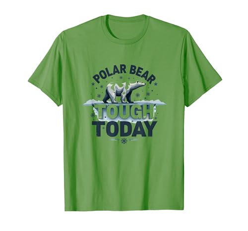 Mademark Polar Bear Tough Today Cool Arctic Design T-Shirt - size chart