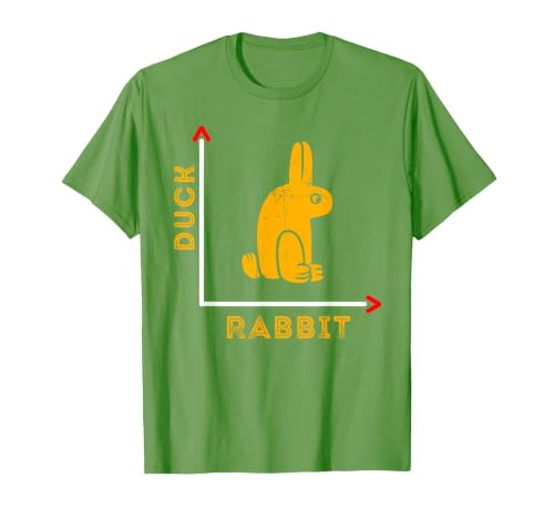 Wittgensteins Rabbit Duck Illusion Physics Nerd Math Geek T-Shirt — design detail