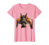 Mademark Grinning Bat Upside Down Rabies Humor Graphic T-Shirt - size chart