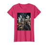 Funny Halloween Animals Selfies Clothing Funny Squirrel Selfie with Ghosts Haunted Forest Halloween T-Shirt - size chart