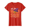 Mom-ster Halloween Funny Witch Hat Pumpkin Mom Momster Mom Mommy Matching Family Halloween Costume Women T-Shirt - size chart