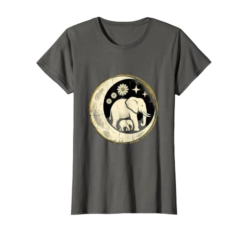 Mademark Mama and Baby Elephant Walking Together T-Shirt - Women - size chart