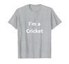 MNBHYB Idea Funny Halloween Cricket Bug Insect Easy Costume Last Minute T-Shirt - size chart
