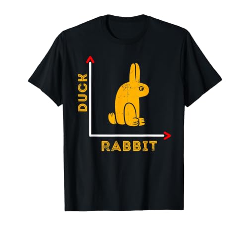 Wittgensteins Rabbit Duck Illusion Physics Nerd Math Geek T-Shirt — design detail