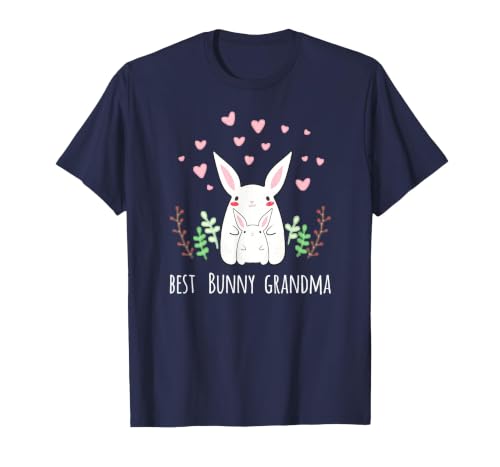 Cute Bunny Grandma Rabbit Grandmother T-Shirt — design detail