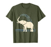 Mademark Elephant Spraying Water Raised Trunk Illustration T-Shirt - Men - size chart
