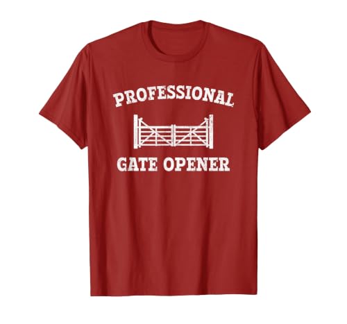 cow apparel Professional gate Opener, Cow Gate Opener T-Shirt - size chart