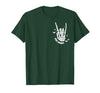 Funny Skeleton Halloween Vintage Stay Spooky Hand Skeleton Happy Halloween Pocket T-Shirt - size chart