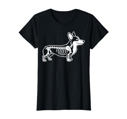 Halloween Corgi Skeleton Spooky Costume Corgi Skeleton Halloween T-Shirt - size chart