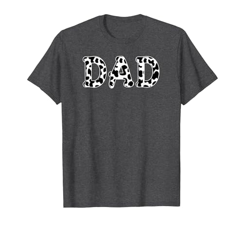 Cow Pattern Print Family Matching Birthday Apparel Cow Dad Birthday Family Matching Girl Boy Farm Birthday T-Shirt - size