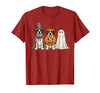 Funny Retro St. Bernard mom Halloween Witch Spooky Ghost Saint Bernard Pumpkin Halloween Dog Lover T-Shirt - size chart