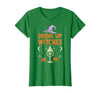 Funny Halloween Tees for Men Women Kids. Drink Up Witches Purple Hat Funny Halloween Men Women T-Shirt - size chart