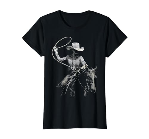 Cowgirl Western Rodeo Rodeo Cowgirl Western Horse T-Shirt - size chart