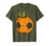 Halloween Shirts For Women Men Kids Boys Girls Halloween Soccer Ball Pumpkin Football Costume Boys Kids Men T-Shirt - size