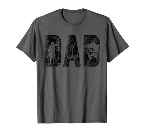 Fishing Gifts for Dad Father's Day Fisherman Fishing Dad Birthday Classic Bold Font Fish Daddy T-Shirt - size chart