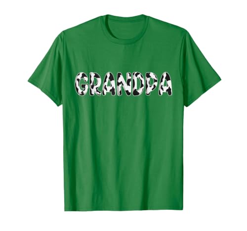 Cow Pattern Print Family Matching Birthday Shirts Cow Grandpa Birthday Family Matching Fathers Day Boy Girl T-Shirt - size