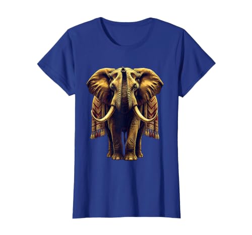 Mademark Ornate Parade Elephant Illustrated Graphic T-Shirt - Women - size chart