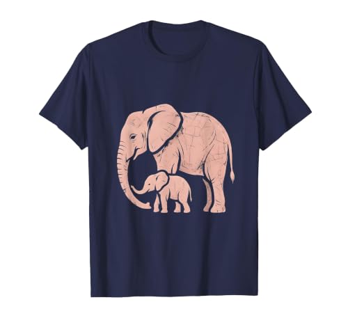 Mademark Mama Elephant Trunk Wrapped Around Baby T-Shirt - Men - size chart