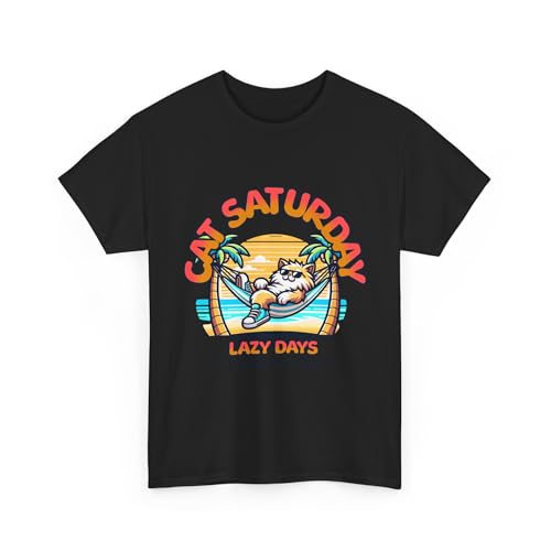 GENERIC cat Unisex Heavy Cotton Tee Black - size chart