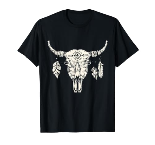 Buffalo Animals Gift Idea Bison Buffalo Skull Animal Design T-Shirt - size chart
