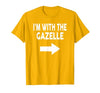 ShirtZilla I'm with The Gazelle Halloween Gazelle T-Shirt - size chart