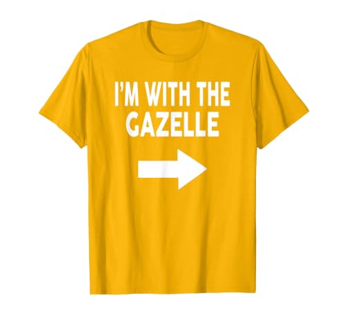 ShirtZilla I'm with The Gazelle Halloween Gazelle T-Shirt - size chart