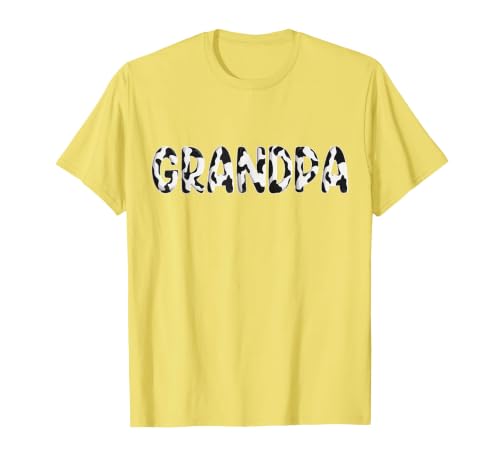 Cow Pattern Print Family Matching Birthday Shirts Cow Grandpa Birthday Family Matching Fathers Day Boy Girl T-Shirt - size