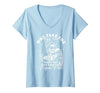 Funny Skeleton Meme Quote Sarcastic Humor Adult Women's Why Take The High Road When You Can Take The Psycho Path V-Neck