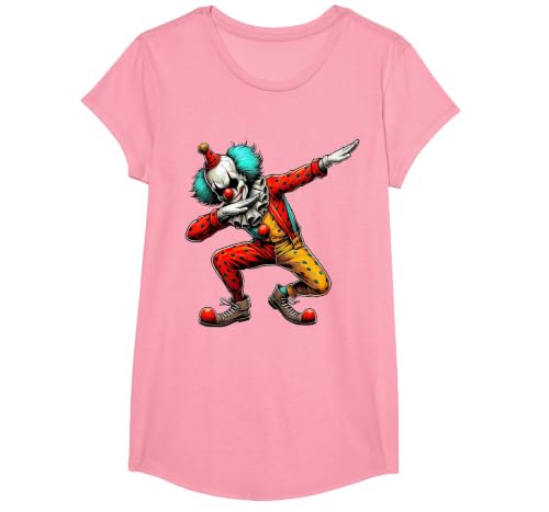 Creepy Halloween Dabbing Dab Dance Dabbing Creepy Clown Scary Halloween Dab Dance T-Shirt - size chart