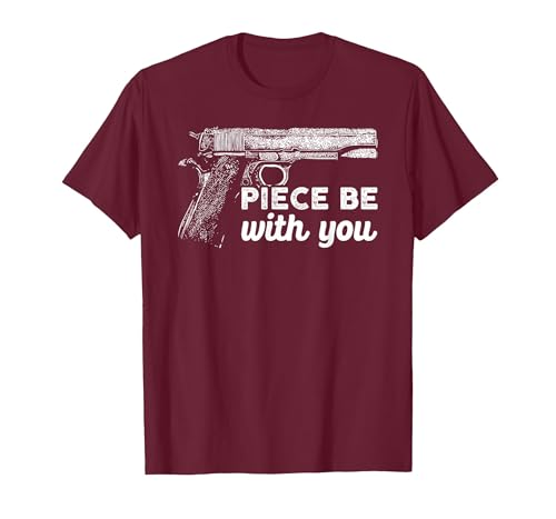 Gun Lover Cool Man Tee Piece Be with You 2nd Amendment Gun Lover Cool Man T-Shirt - size chart