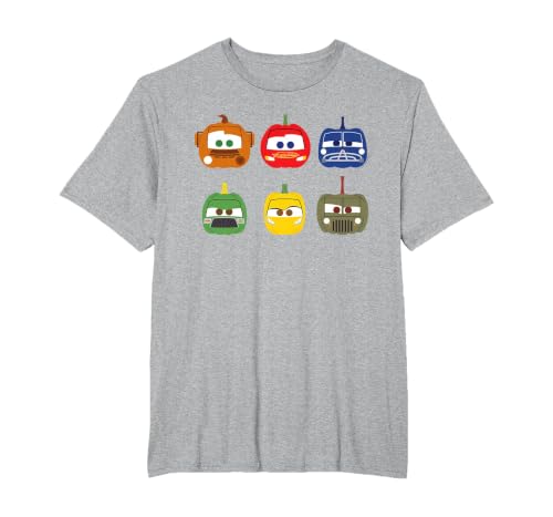 Disney Pixar Disney and Pixar's Cars Halloween Pumpkin Grid T-Shirt - size chart