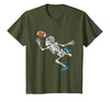 Halloween Shirts Women Men Kids Football Skeleton Halloween Player Catcher Mens Boys Kids T-Shirt - size chart