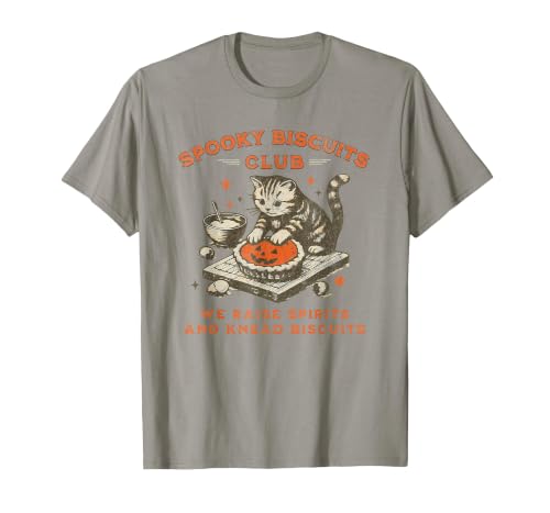 spooky biscuits club shirt Spooky Biscuits Club we Raise Spirits and Knead Biscuits T-Shirt - size chart