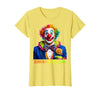 Mademark Clown In A Tux, Still Clown Design T-Shirt - size chart