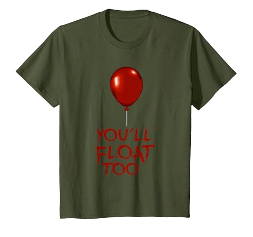 Halloween Funny Trick or Treat Shirt for Kids TeeZ Kids You'll Float Too Costume Halloween Shirts Boys Girls T-Shirt - size