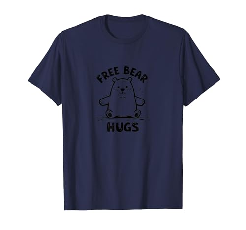 Mademark Free Bear Hugs: Cute Cartoon Animal Lover Gift T-Shirt - size chart