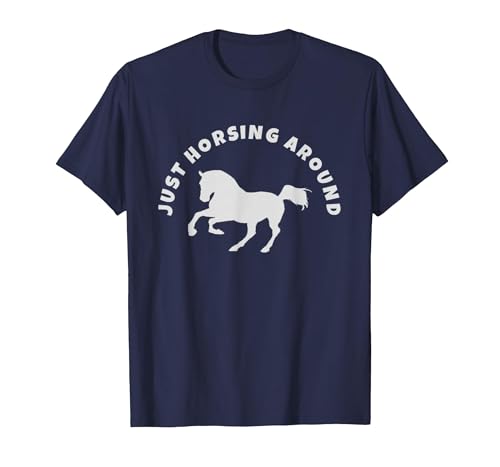 Horse Lovers Tees and Apparel Just Horsing Around Horse Lovers T-Shirt - Men - size chart