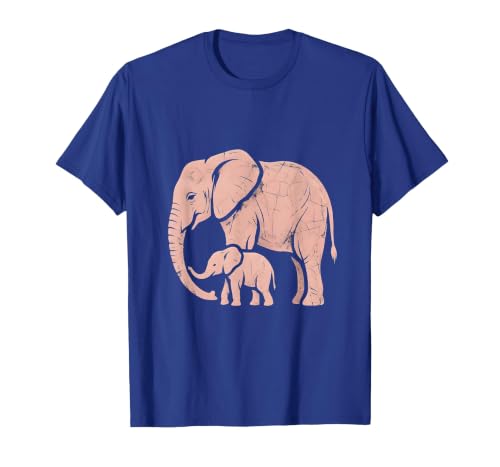 Mademark Mama Elephant Trunk Wrapped Around Baby T-Shirt - Men - size chart