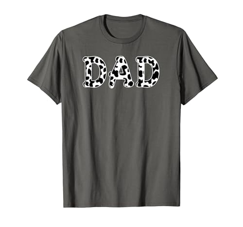 Cow Pattern Print Family Matching Birthday Apparel Cow Dad Birthday Family Matching Girl Boy Farm Birthday T-Shirt - size