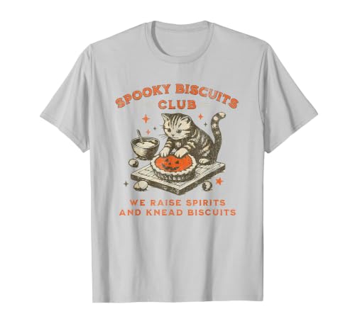 spooky biscuits club shirt Spooky Biscuits Club we Raise Spirits and Knead Biscuits T-Shirt - size chart