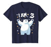 3 years old 3rd birthday Polar Bear Kids 3 Years Old 3 Birthday Polar Bears Boy Girl Polar Bear T-Shirt - size chart