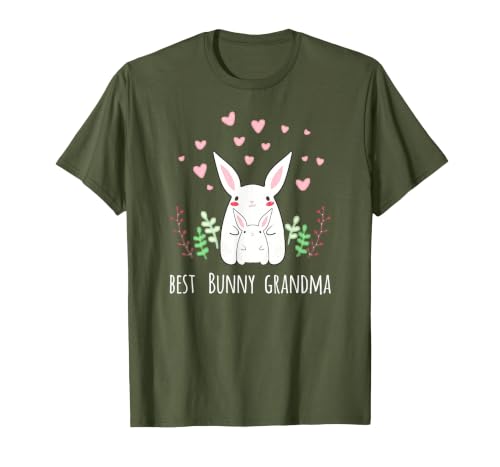 Cute Bunny Grandma Rabbit Grandmother T-Shirt — design detail