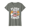 Spooky Dental Office Halloween Dental Crew Ghost Floss Your Fangs Dental Halloween Shirt Dentist Halloween T-Shirt - size