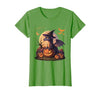 Halloween Dragons Fantasy Spooky Witchy Cute Halloween Dragon Witch Hat Pumpkin Moon Fantasy T-Shirt - size chart