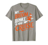 Cruise Captain Halloween Gifts My Broom Broke So Now I Cruise Halloween Scary Cruise Ship T-Shirt - size chart
