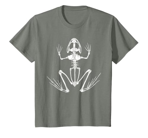 Halloween Shirts Skeleton Frog Women Men Kids Skeleton Frog Lazy Halloween Costume Goth Amphibian Animal T-Shirt - size chart