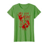 InGENIUS Halloween Shirts & Gifts I'm Fine Bloody Hand Blood Stained Splatter Funny Halloween T-Shirt - size chart