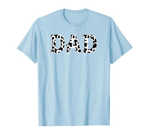 Cow Pattern Print Family Matching Birthday Apparel Cow Dad Birthday Family Matching Girl Boy Farm Birthday T-Shirt - size
