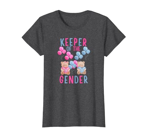 Gender Reveal Party Bear Designs Keeper of The Gender Reveal Party Gender Reveal Ideas T-Shirt - size chart