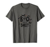 Mademark Halloween Humorous Boo Sheet Ghost Face Pun T-Shirt - size chart